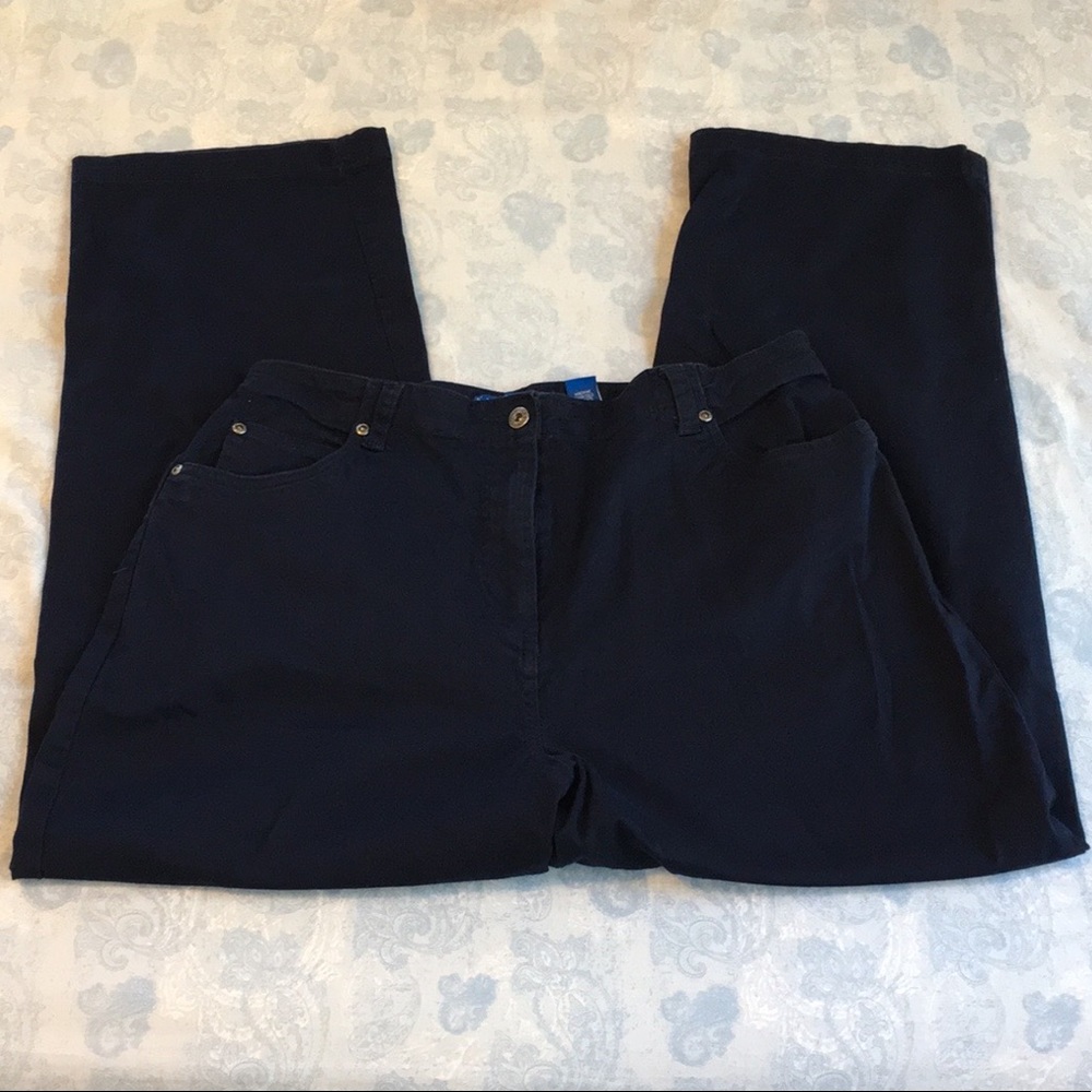 Karen Scott Sport Navy Trousers, 14P